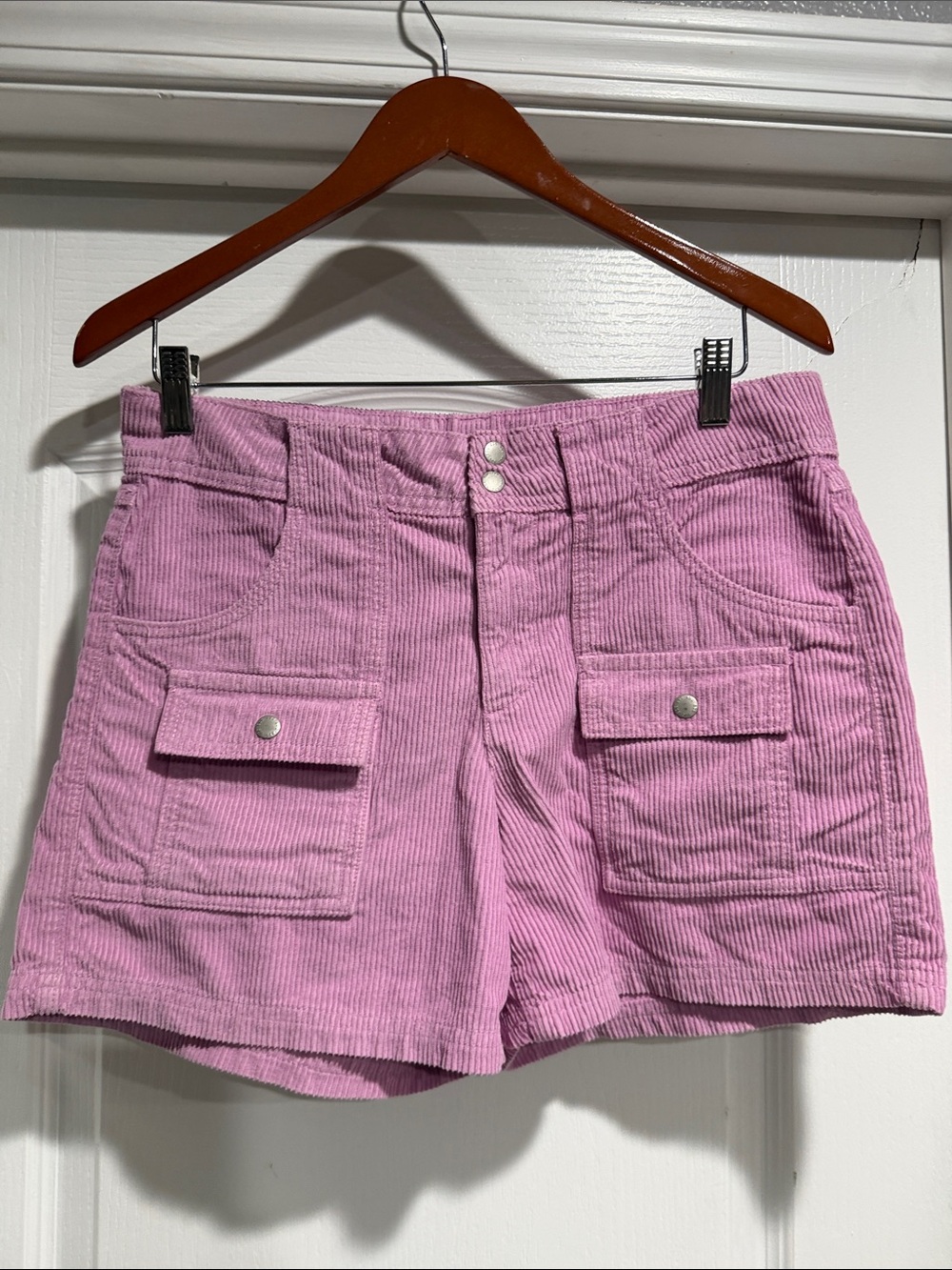 BDG Lilac Corduroy Pocket Shorts